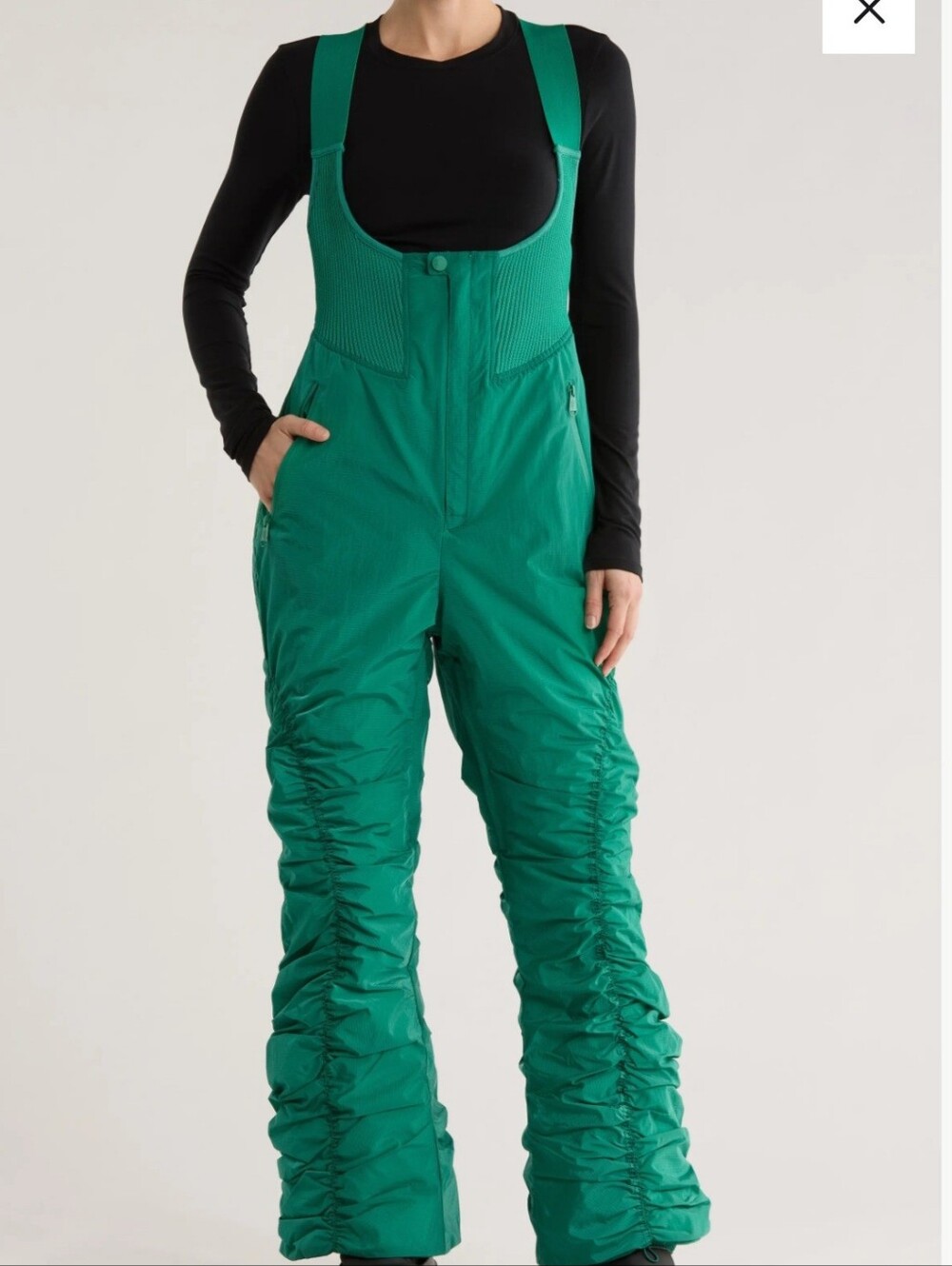 NWT FP Movement Free People Women's Laugh Love  Ski Bib Size L Green Glow $368